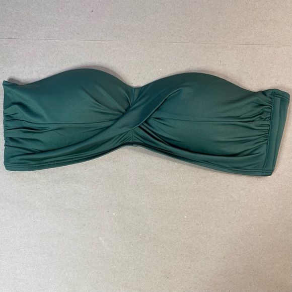 Twist bandeau bikini top deep green - Picture 2 of 10